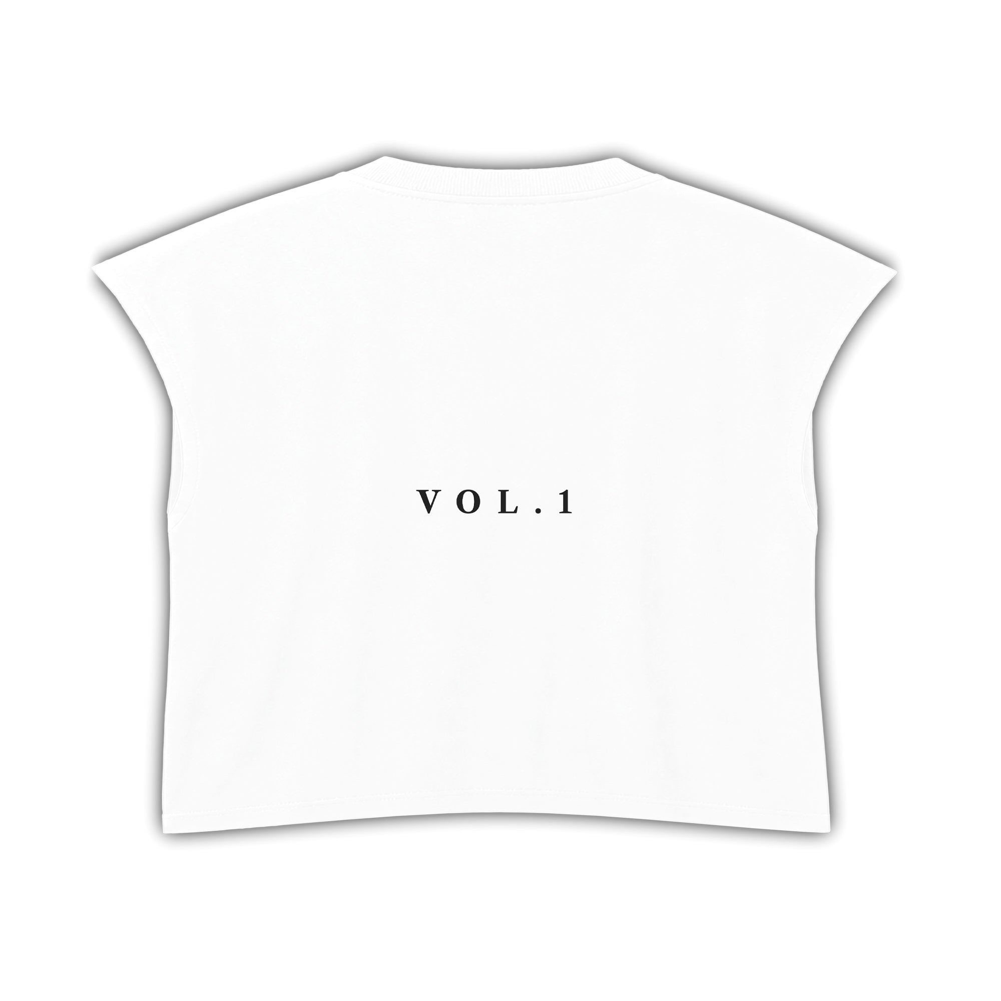 L’ Essential Boxy Tee-Antique White With Red  Accents