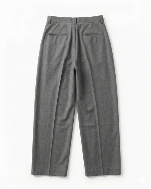 Le Classique Pleated Trouser-Heather Grey